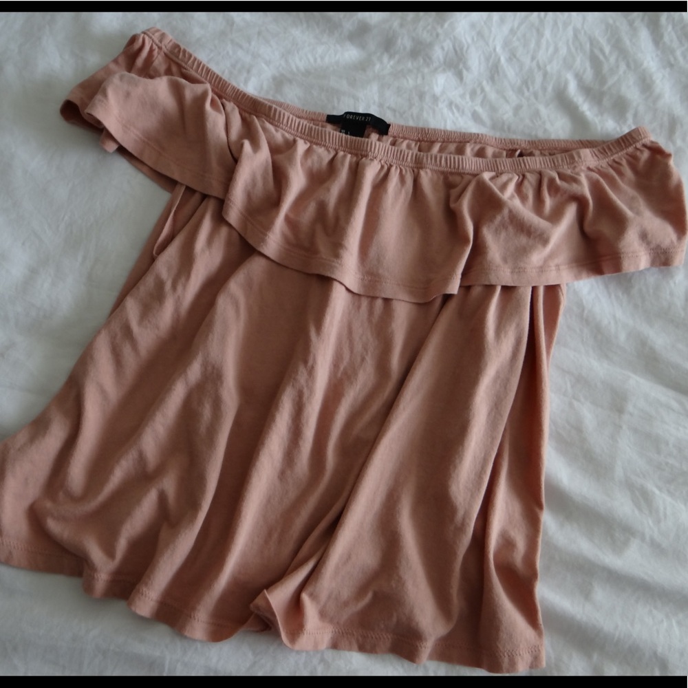 Forever 21 off the shoulder mauve top